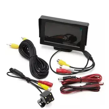 

4.3 Inch Car Desktop Lcd Tft Monitor Universal External Reversing Camera Kit High Definiton Night View
