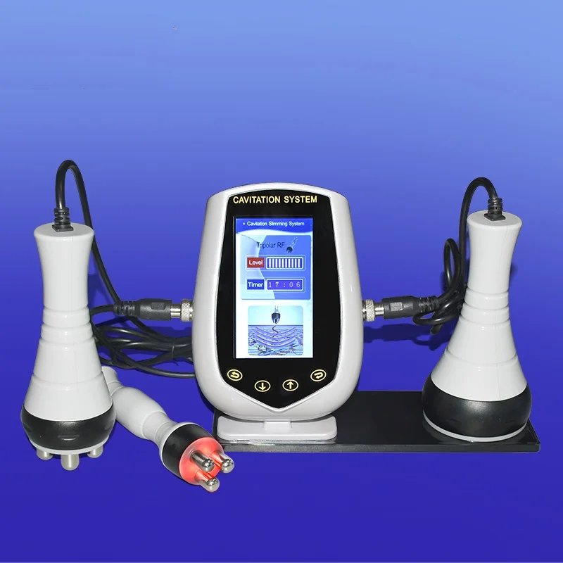 Mini Portable 3 In 1 Cavitation Machine 40k Radio Frequency Skin Tightening Fat Burning Machine