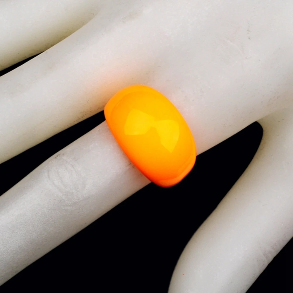 Ring Set 20Pcs/Lot Solid Color Rings For Women Mix Lots Colourful Resin Chunky Fashion Round Finger Rings Jewelry