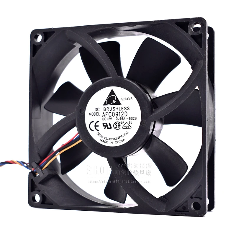 

Вентилятор охлаждения шасси, 9 см, 9025, 12 В, 0, 46a AFC0912D, 4 провода, PWM