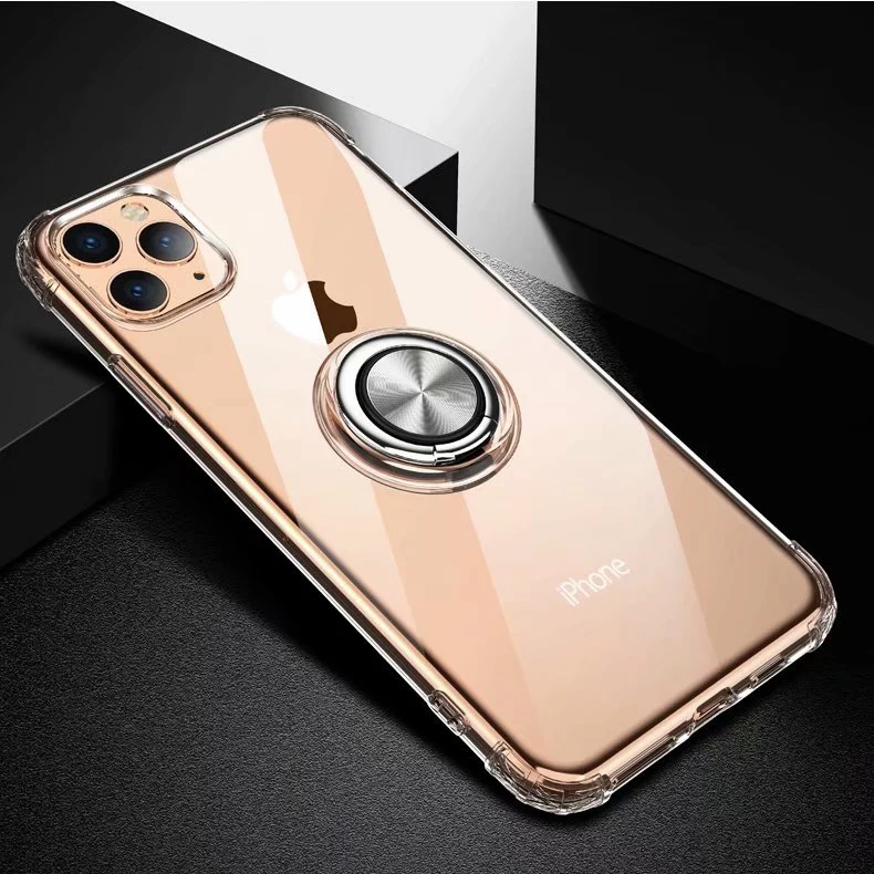Чехол с кольцом подставкой для Apple iphone 11 магнитный мягкий прозрачный защитный