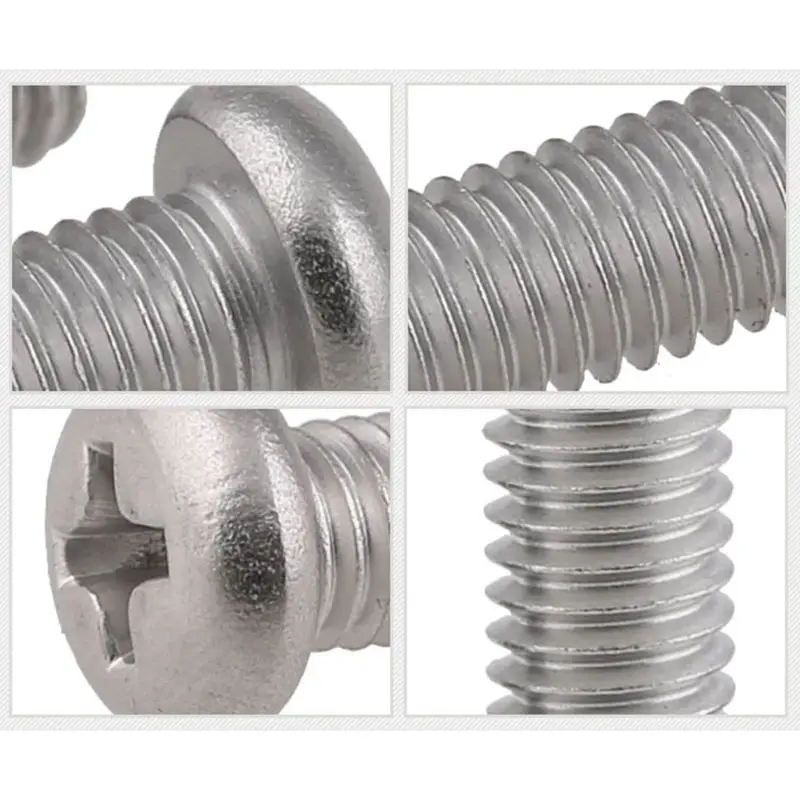 M3x8mm нержавеющая сталь Phillips круглая головка машины винты 100 шт