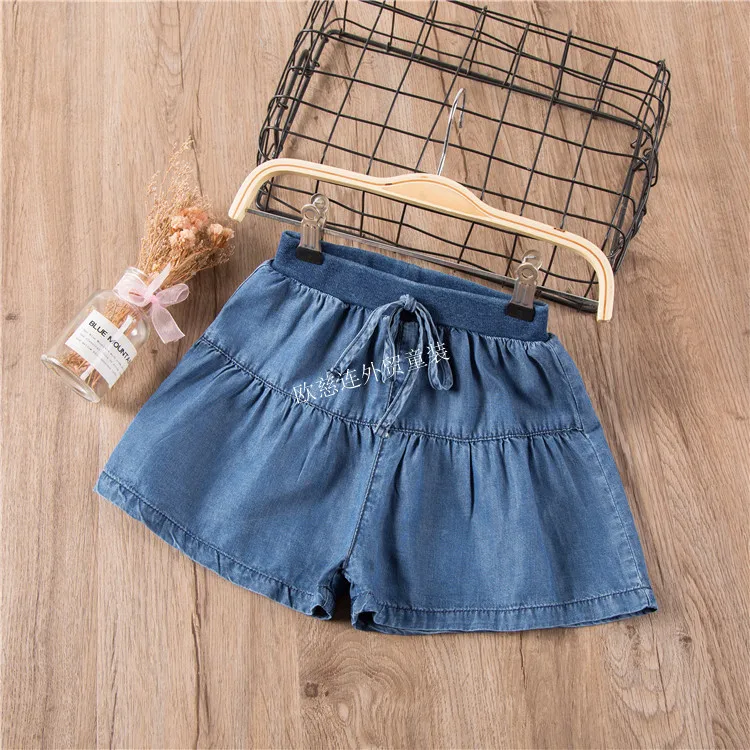 

Girls Day Silk Denim Skirted Leggings 19 Summer Europe And America New Style Children Solid Color Cowboy Short Skirts Bu1918