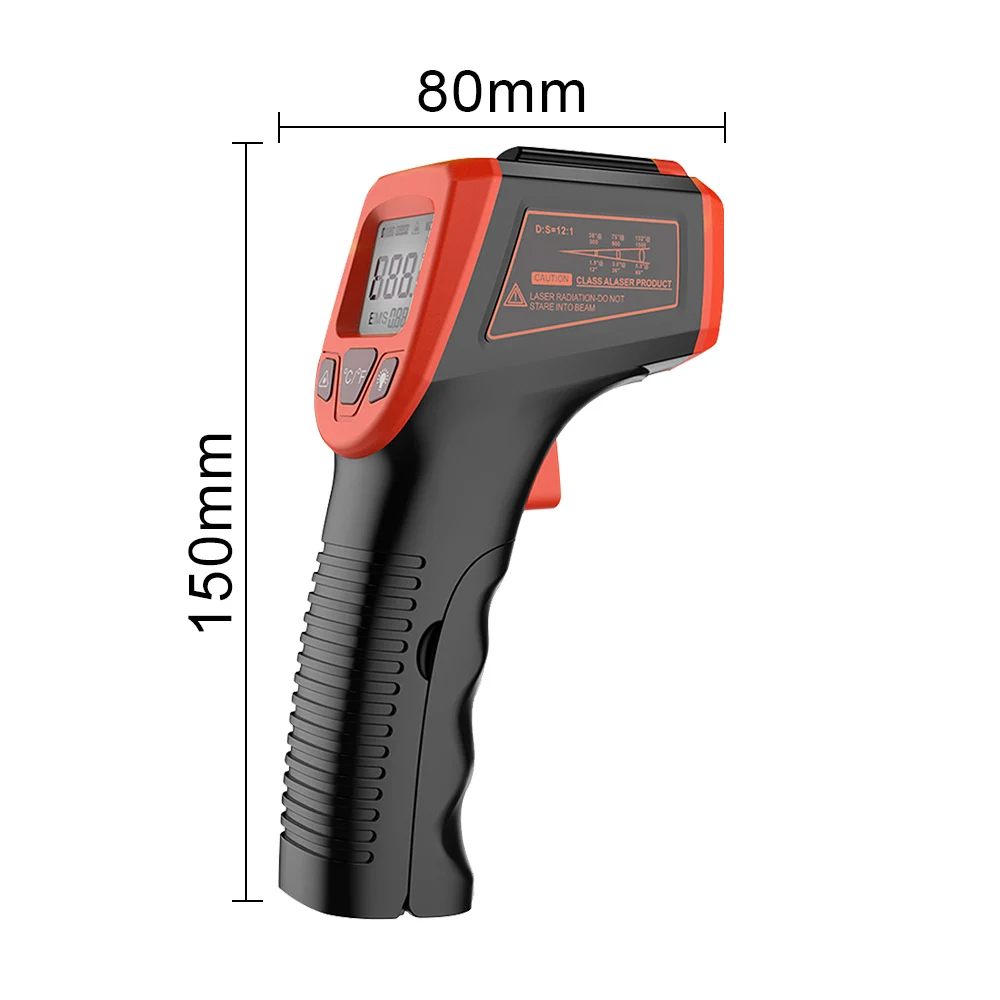 NonContact Infrared Thermometer LCD Industrial Electronic Thermometer Digital Laser Temperature Meter Gun Pyrometer Laser Point 6