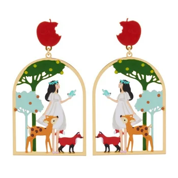 

2020 Time-limited Rushed Titanium Women Casual/sporty Cotton Earings Oorbellen Brinco Fox Forest Fawn For Apple Earrings Stud