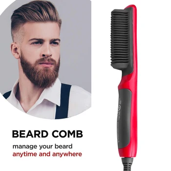 

Multifunctional Beard Straightener Styler Brush Curler Electric Straightener Hot Comb Hair Care Machine Heat Hair Ceramic Men