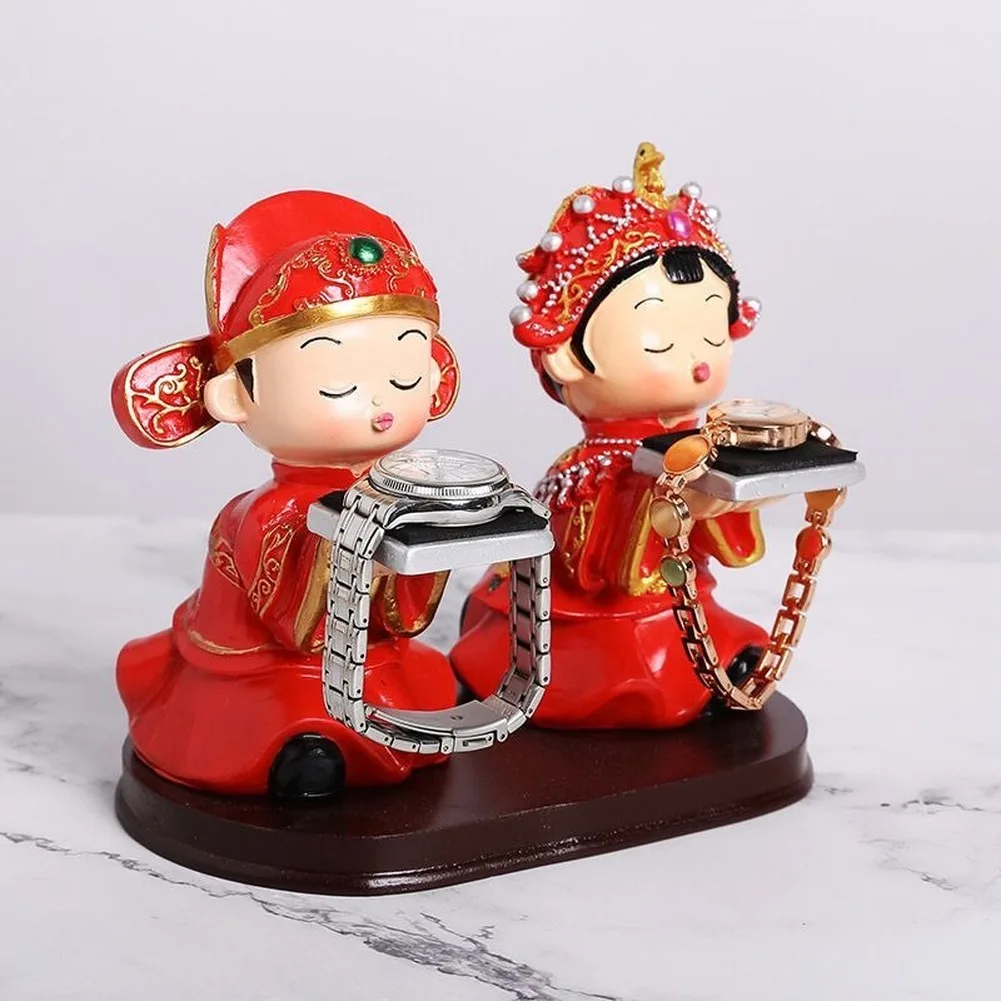 Модный чехол-подставка для часов с красным кольцом и браслетом, украшение для дома, подарочные коробки для часов, Чехол-держатель для часов