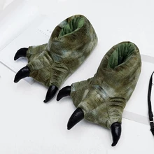 

Dinosaur Claw Slipper for Men’s Funny Design Home Plush Slippers Lamb Wool Warm Brown Paw Fur Women Shoes Slides Indoor Flips
