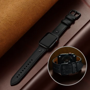 

Strap for Apple Watch Band 42mm 38mm Genuine Leather Loop Watchband Bracelet Wrist Iwatch Series 5 4 3 2 1 44mm 40mm Accessories