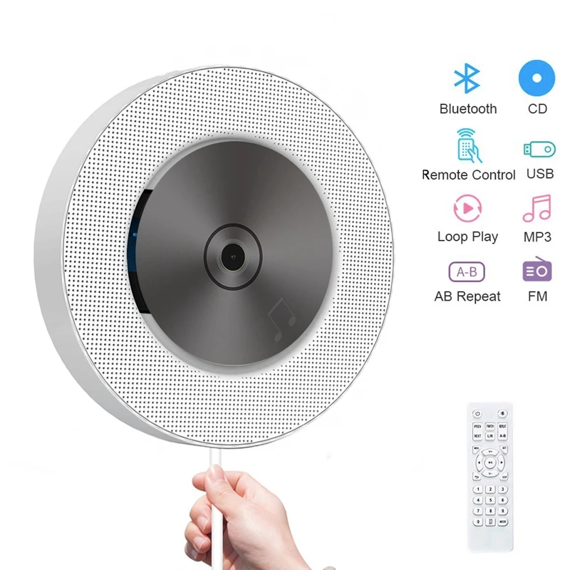 Портативный настенный CD плеер с Bluetooth Home o Boombox пультом дистанционного управления