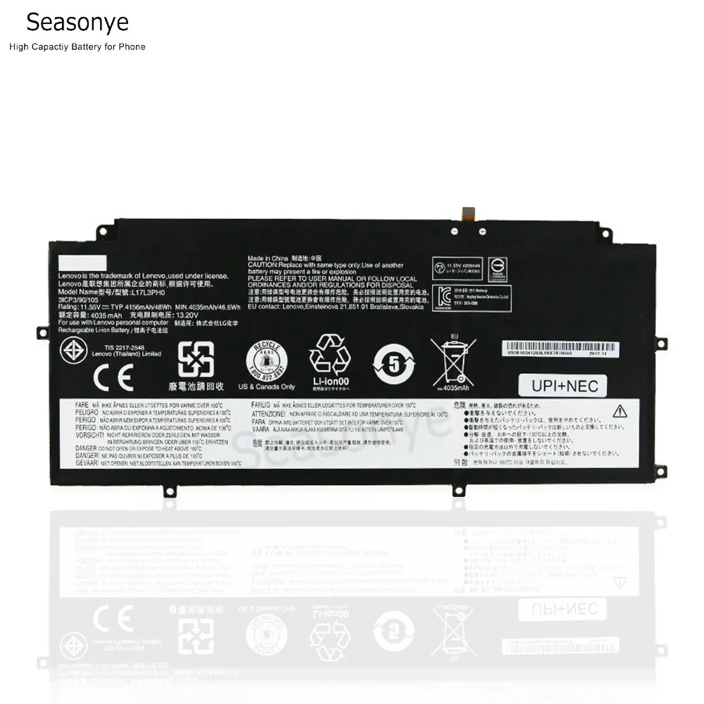 Seasonye подлинный Розничный/объемный 4035 мАч/46,6wh L17L3PH0 Сменный аккумулятор для ноутбука lenovo 5B10Q41209