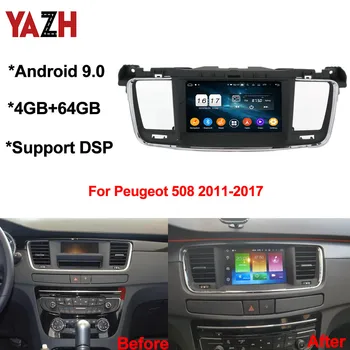 

YAZH Android 10.0 Car GPS Head Unit For Peugeot 508 2011-2017 4+64GB Auto Radio DSP Bluetooth 5.0 Octa Core Multimedia Player