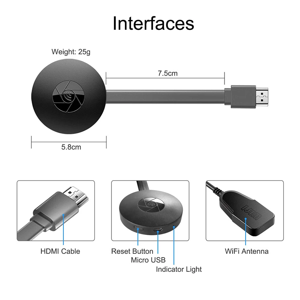 HDMI ключ беспроводной Wifi tv Stick адаптер Miracast Youtube Google Chromecast Netflix tv Turner tv Stick Android зеркальная коробка