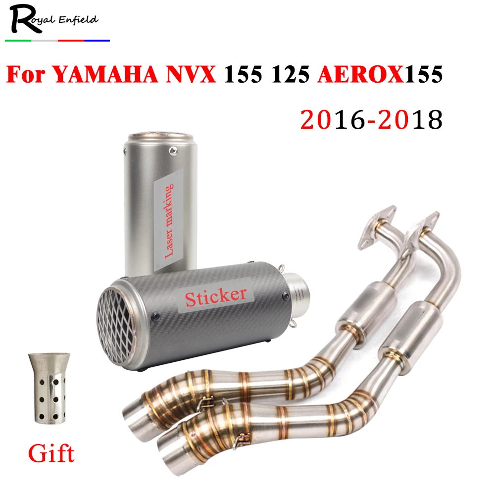 AEROX 155 NVX 155 NVX 125- мотоциклетные выхлопные трубы модифицированные для Yamaha передние соединительные трубы глушитель дБ убийца