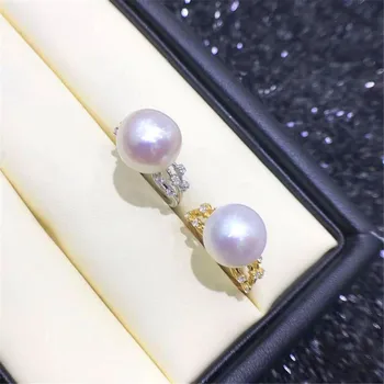 

Simple Big Pearl Rings Settings Women DIY Pearl Rings Holder S925 Sterling Silver Pearl Jewelry Findings