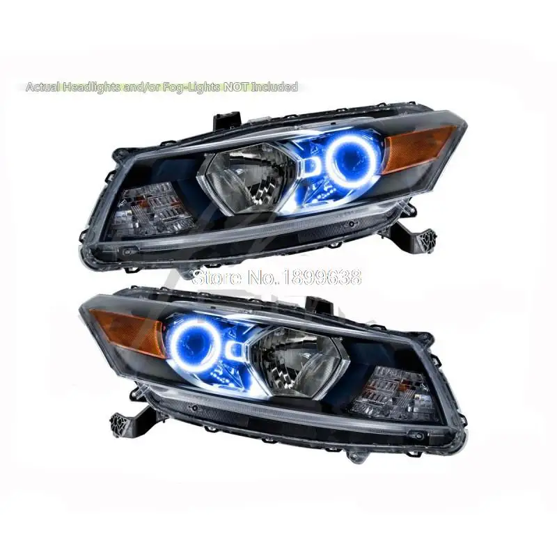 Для Honda Accord Coupe 2008-2010 синий светодиодный налобный фонарь Halo Angel Demon Eyes комплект RGB светодиодный angel eyes