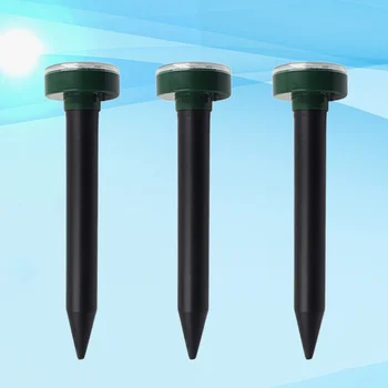 

3 Pcs Outdoor Solar Ultrasonic Rat Repeller Utility Insect Repeller Environmentally Friendly Ultrasonic Mouse Repellent Device