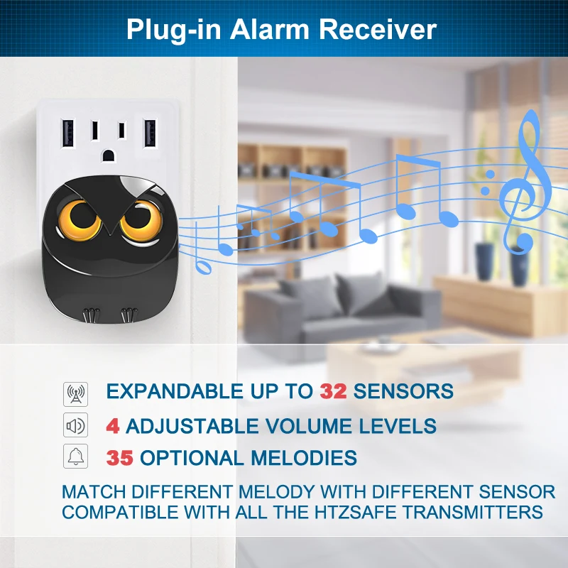 HTZSAFE Wireless Motion Detector Alarm System