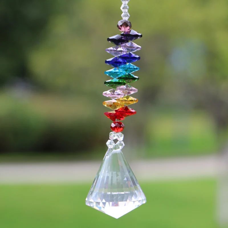 1 шт. сверкающие хрустальные чакра Suncatcher прозрачный бриллиант шар Ловец света оконный орнамент висячие украшения