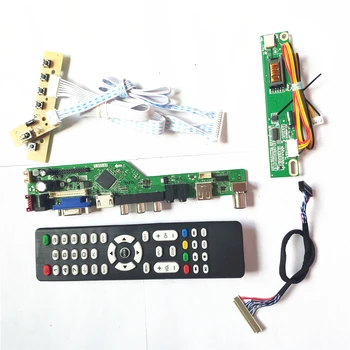 

For N141X7-L02/L03 LVDS 1CCFL 30Pin T.V56 drive card board keyboard+Remote+Inverter HDMI VGA USB AV RF LCD panel monitor DIY kit