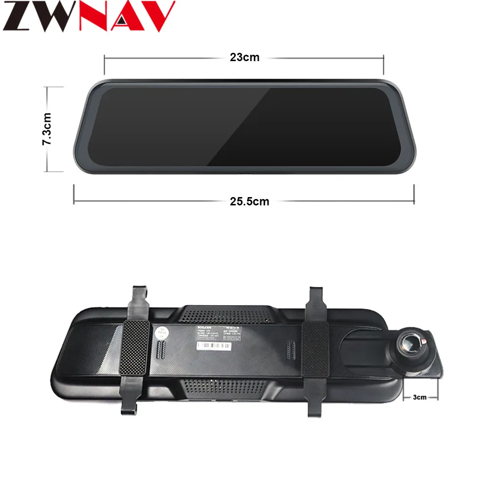 1" поток Медиа android зеркало автомобиля зеркало заднего вида Dash Cam FHD 1080P супер ночного видения сенсорный видеорегистратор камера с ADAS gps NAVI