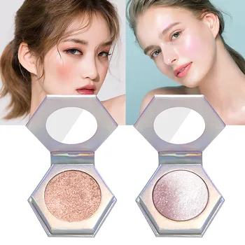 

Hexagonal Diamond Highlighting Powder Compact Powder Professional Makeup Powder Brightening Repairing Glossy Makeup High-gloss