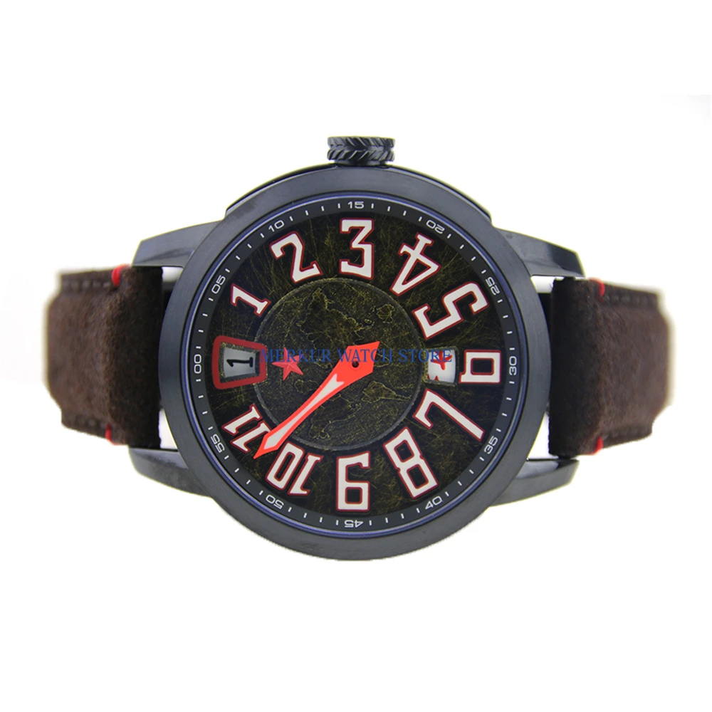 Механические Мужские часы авиаторы Red Star 42 мм механические Автоматические