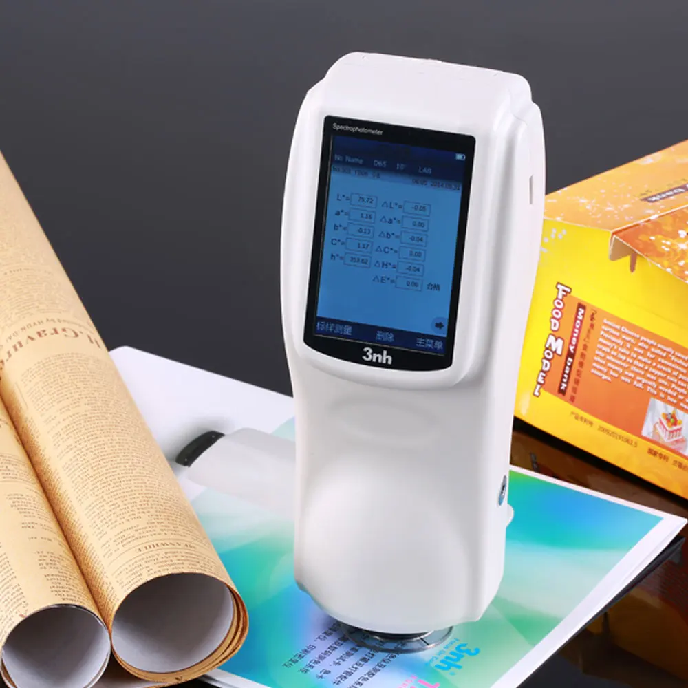 High-precision NS800 handheld color digital spectrophotometer used in plastic, electronic, paint, range 400~700nm Aperture Φ8mm 3