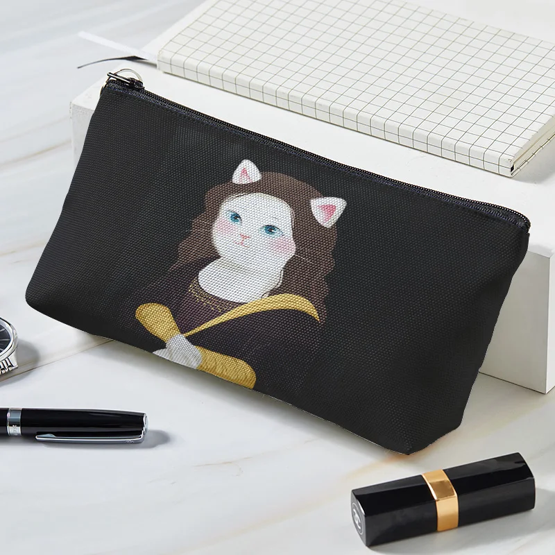 

Portable Ladies Cartoon Makeup Bag Creative Funny Famous Painting Series Girls Women Large-capacity Cosmetic Bag Storage Bag