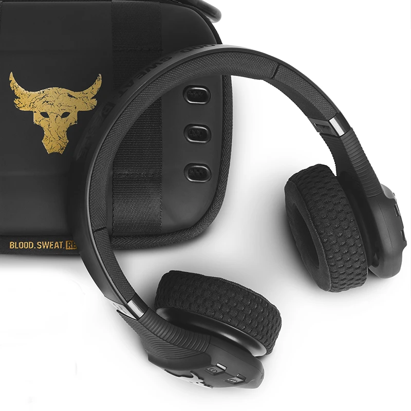Original JBL UA TRAIN ROCK IPX4 Waterproof Bluetooth Wireless Headphones HiFi Sports Flat Fold Headphone with Mic