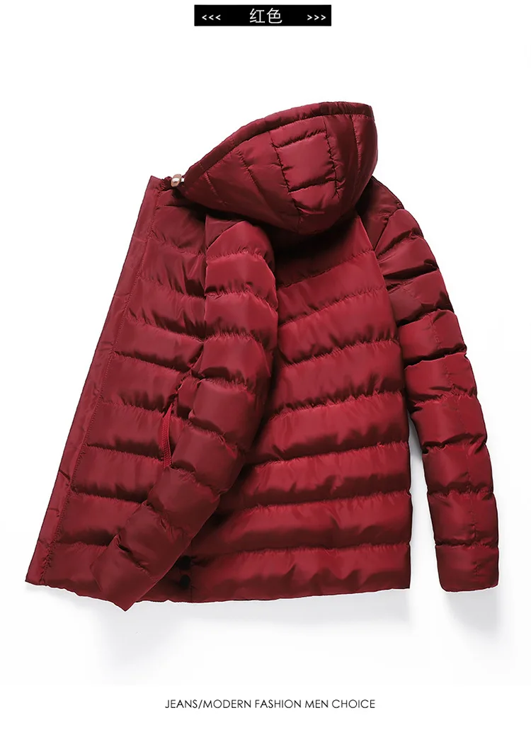 AliExpress, мужское хлопковое пальто, осень и зима, толстая, с капюшоном, приталенная, универсальная, модная, хлопковая, стеганая куртка, Мужская на подкладке