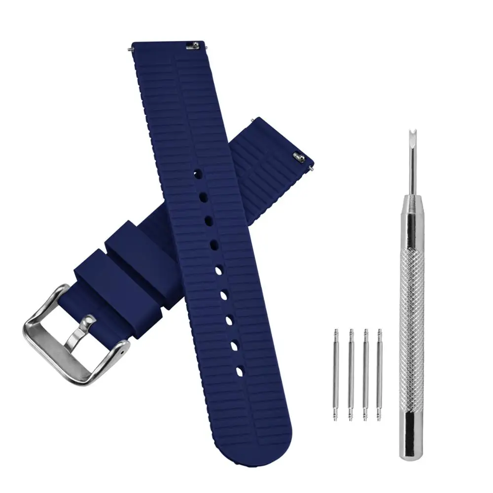 BISONSTRAP New Silicone Watch Band 18mm 20mm 22mm Watch Strap for Men Women Replacement Band Quick Release waterproof Watchbelt