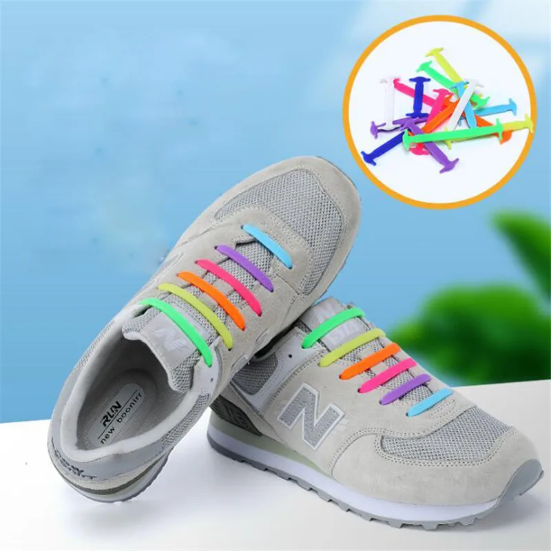 12PcsBabyChildSiliconeGelShoelacesElasticShoeLacesSpecialNo