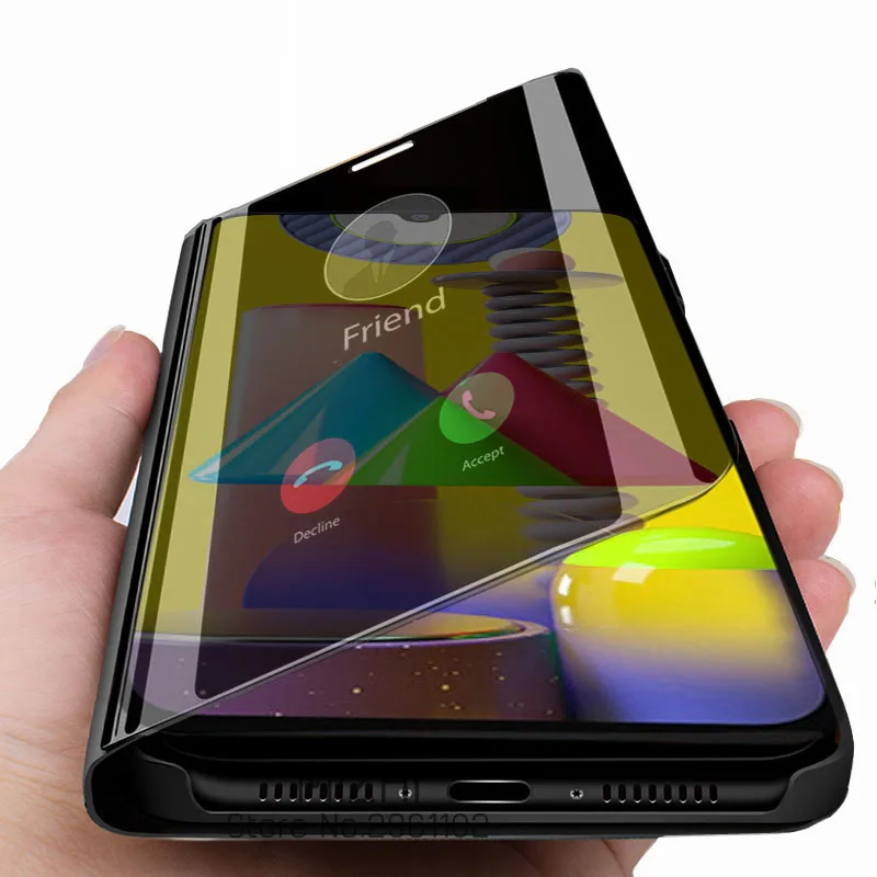 Роскошный умный зеркальный флип чехол для samsung galaxy m31 a12 m21 a21s m31s a11 a21 a31 a41 a51 a71