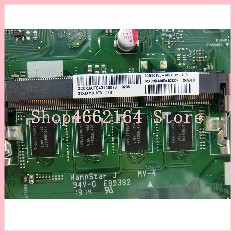 X450LD MAIN_BD._I7-4500U/AS GeForce GT820 V2G встроенная 4 г ОЗУ Материнская плата Asus X450L X450LD X450LC Материнская плата ноутбука протестирована ОК