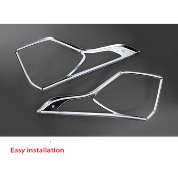 

For Ford Escape Kuga 13- 19 Chrome Front Head Fog Light Lamp Cover Trim Foglight Bezel Bumper Garnish Frame Molding Styling 2pcs