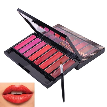 

Farres moisturizing lipstick palette sexy red rose pumpkin silky lip cream long lasting matte lip gloss with brush AM150