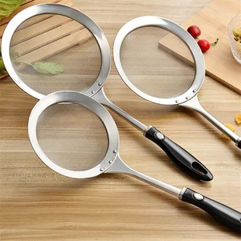 

Durablel Stainless Steel Kitchen Flour Handheld Screen Mesh Strainer Flour Sieve Oil Strainer colander Kitchen Cooking Tools