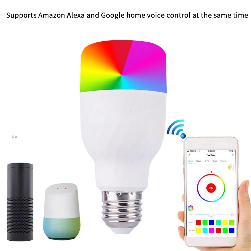 

7W Smart WIFI LED Light Bulb for Living Room Dining Room Kitchen Study Bedroom