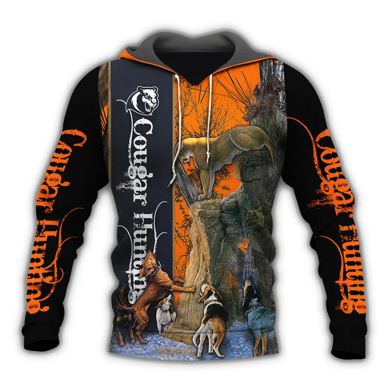 

Autumn New Design Cougar Hunting Costume Unisex Fashion Casual 3D All Over Printed Hoodie/Sweatshirt/Zip Up Hoodie