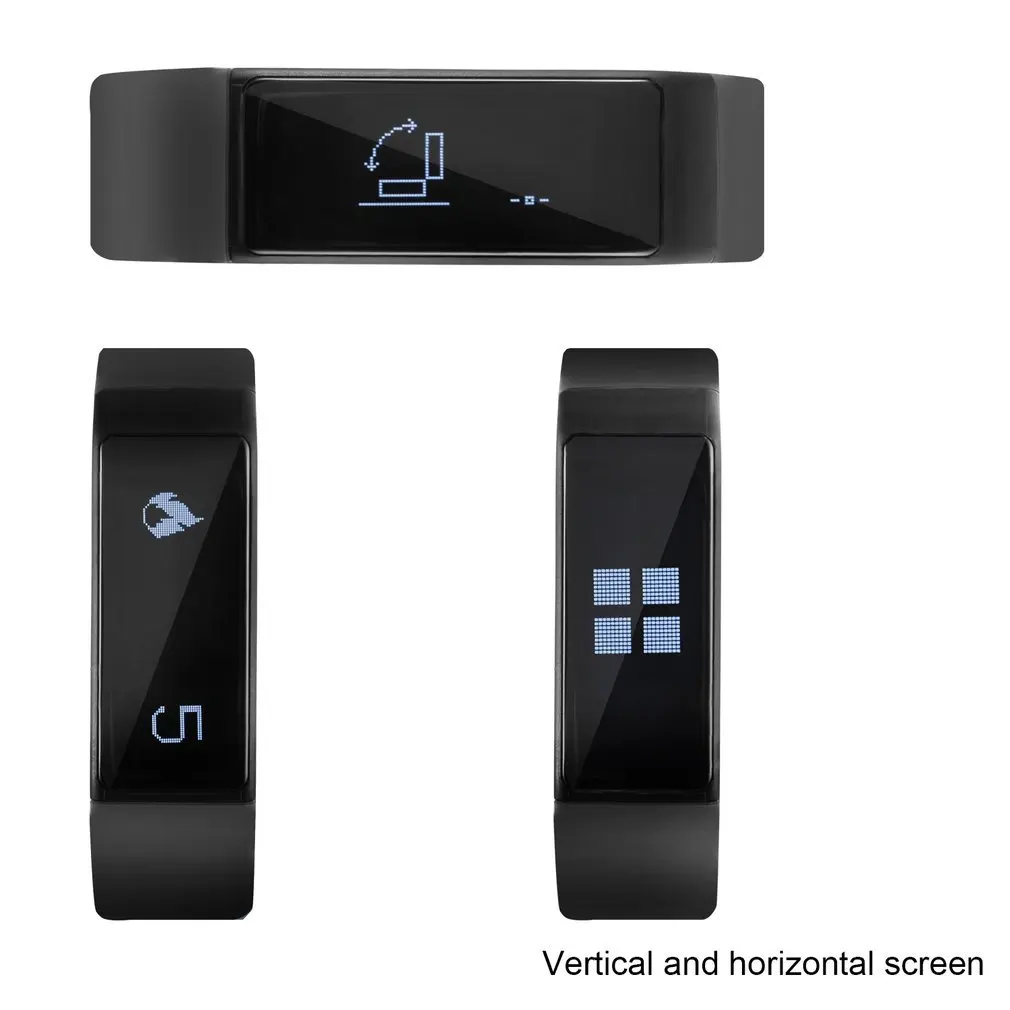 LESHP Unisex OLED Activity Wristband Tracker Waterproof Smart Bracelet 4.0 Wireless Black for Iphone 5 Plus