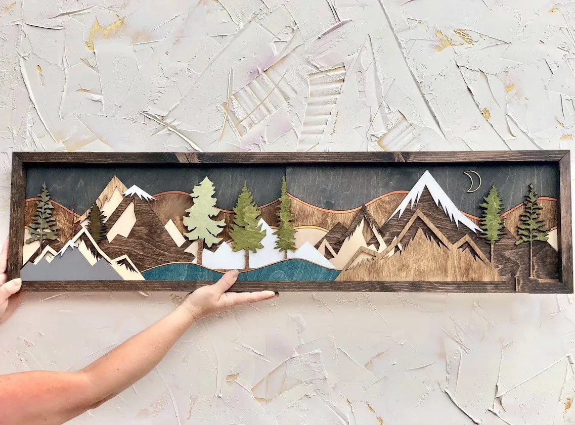 Arazzo Da Appendere Alla Parete Colorato Montagna Tramonto Natura Paesaggio, Awesocrafts Arazzi Per Camera Da Letto Dormitorio Del College Soggiorno Decorazione Della Parete Arte (150 X 200 Cm