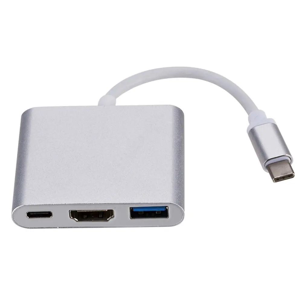 3 в 1 USB-C к HDMI кабель конвертер для Apple Macbook USB 3,1 Thunderbolt 3 type C переключатель к HDMI 4K концентратор Кабель-адаптер 1080P