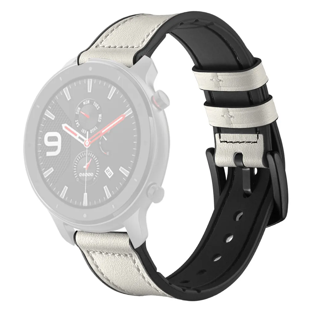 WH Ouhaobin ремешок для часов AMAZFIT GTR Смарт часы 42 мм Замена кожаный ремешок для наручных часов аксессуары - Цвет: WH