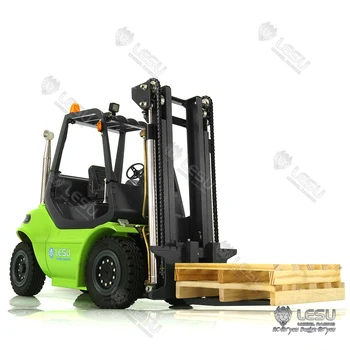 

1/14 Unassembled Unpainted DIY LESU Metal Hydraulic Linde Forklift Transfer Car ESC Motor Light Sound Vavle Pump Model
