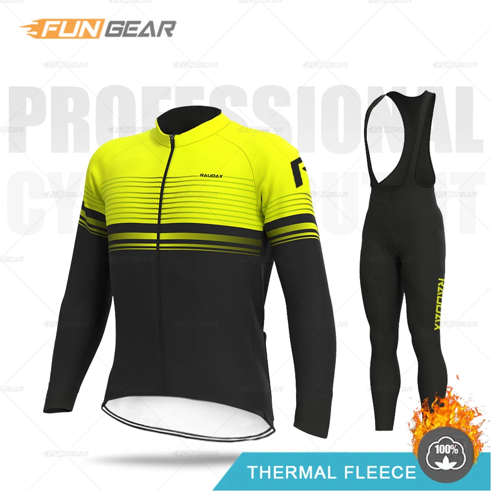 Cycling Clothing Men Winter Road Bike Thermal Fleece Long Sleeve Jersey Suit MTB Warm Unifrom Cycle Wear Ropa Ciclismo Pants Set