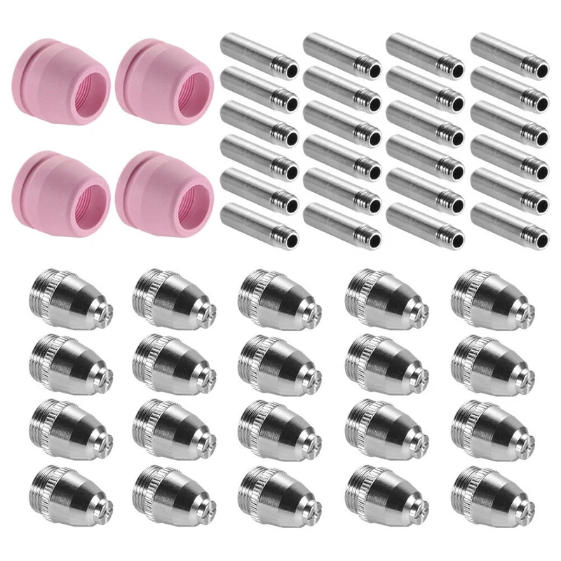 44Pcs Plasma Cutter Torch Tips Electrode Accessory Consumables Kit AG-60 BI1026