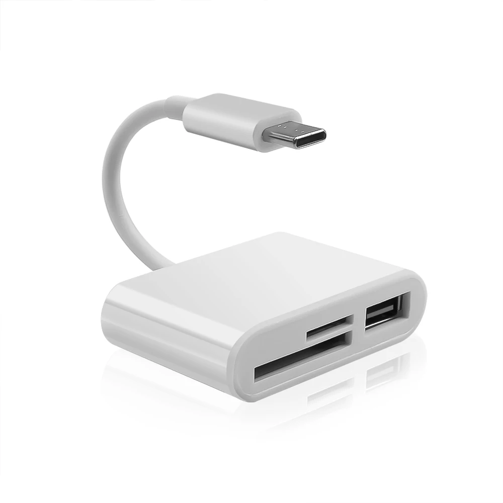 3 в 1 Тип C кард-ридер адаптер USB SD Micro SD TF карта подключение камеры смарт-карта памяти для Macbook Pro type-C порт
