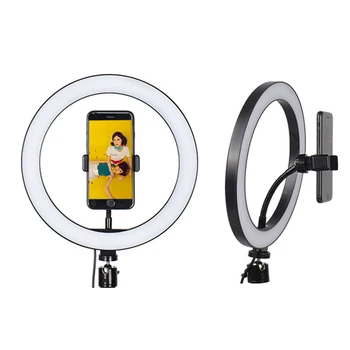 

LED Ring Light 10in with Phone Holder for YouTube Video And Live Streaming Dimmable Makeup Ring Light with 3 Light Modes