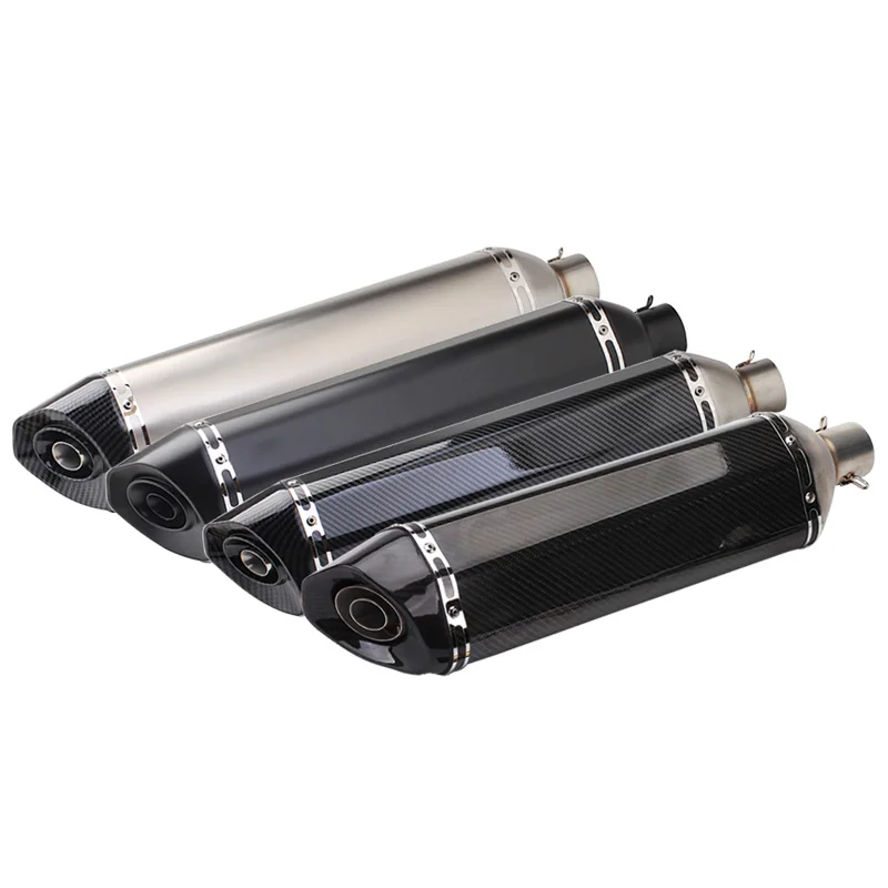 

Впускной глушитель выхлопной трубы мотоцикла 51 мм, универсальный глушитель для мотоцикла из углеродного волокна для Tmax 500 530 PCX 125 и т. д.